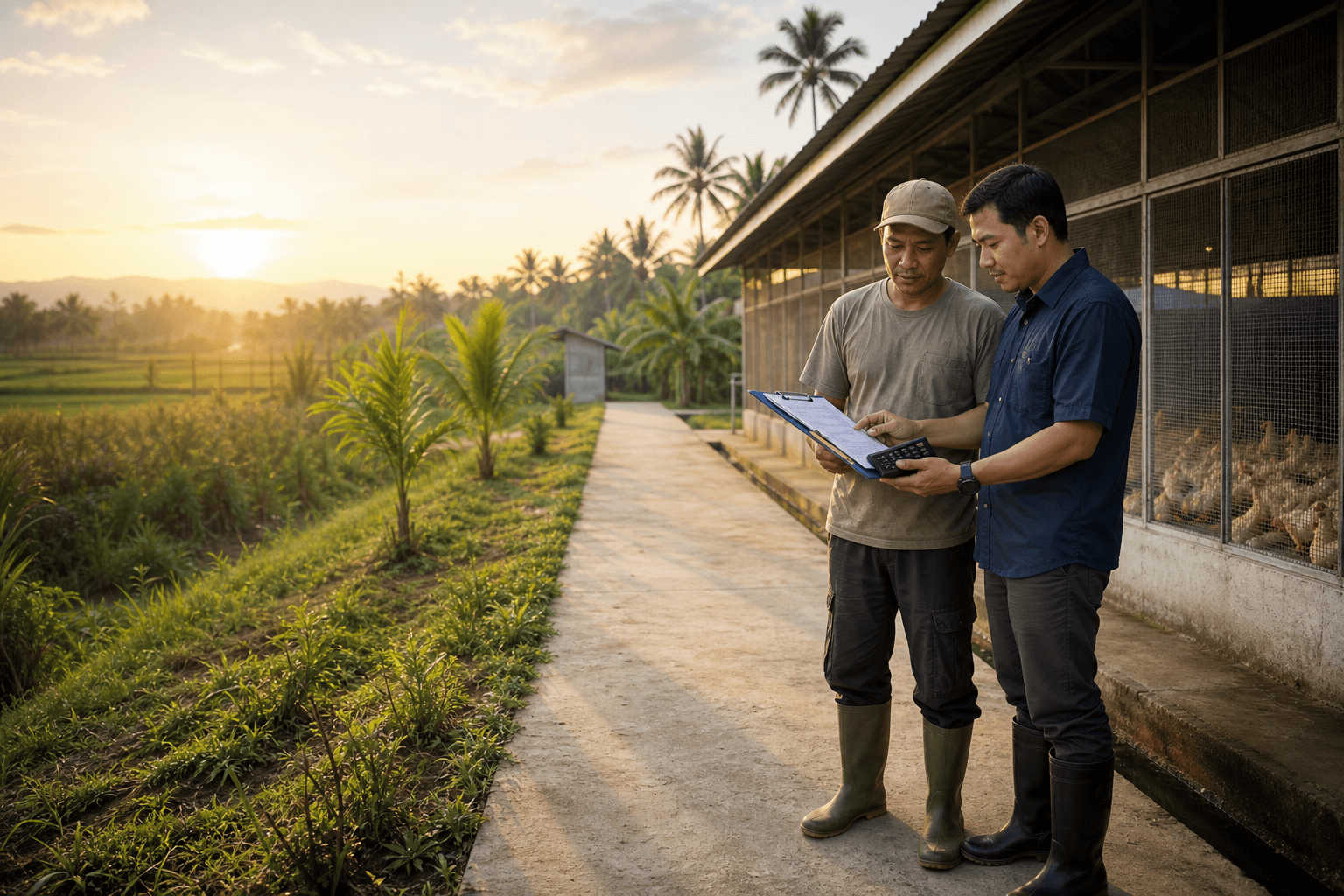 Peternak dan PPL meninjau RHPP